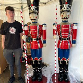 Christmas Props Hire Scotland | 7ft Tall Nutcracker Soldiers