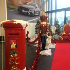 Christmas Props Hire - Awaiting Santa @ Mercedes Edinburgh