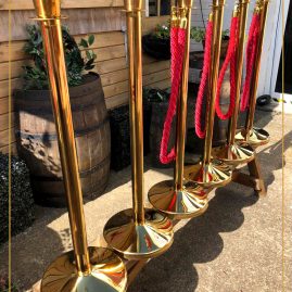 General Props Hire Scotland | Quality Stanchions in Silver & Gold
